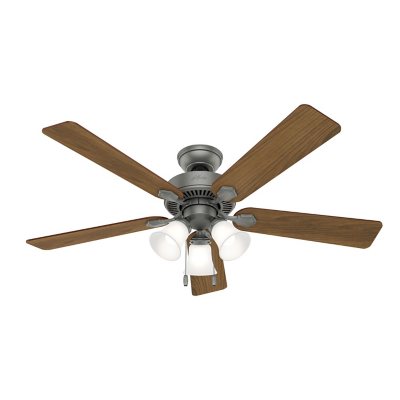 Photos - Fan Hunter 52' Swanson Indoor Ceiling  with LED 3 Light and Pull Chain - Ma 