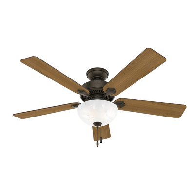 Photos - Fan Hunter 52' Swanson Indoor Ceiling  with Bowl LED Light and Pull Chain  