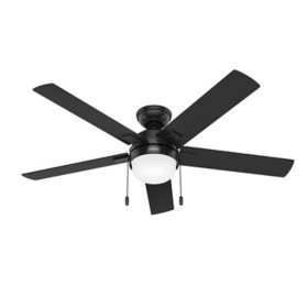 Hunter 52" Zeal Ceiling Fan With LED Light Kit And Pull Chain (Assorted Colors)