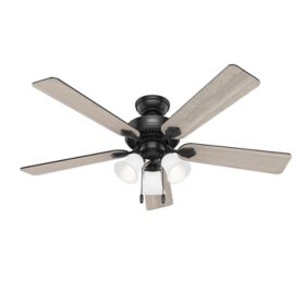 Hunter 52" Swanson Indoor Ceiling Fan With LED 3 Light And Pull Chain