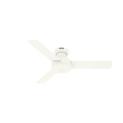 Hunter 44 inch Presto Matte White Low Profile Ceiling Fan and Wall Control, White:- 44', Matte White