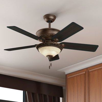 Hunter 52' Italian Countryside P. A. Cocoa Ceiling Fan with LED Light Kit and Pull Chain