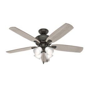 Hunter 52" Amberlin Indoor Ceiling Fan with LED Light and Pull Chain