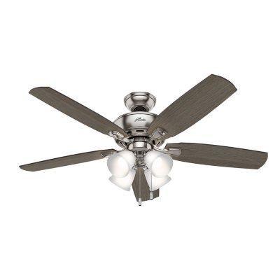 Photos - Fan Hunter 52' Amberlin Indoor Ceiling  with LED Light and Pull Chain - Bru 