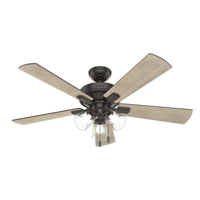 Photos - Fan Hunter 52' Crestfield Indoor Ceiling  with LED Light and Pull Chain - N 