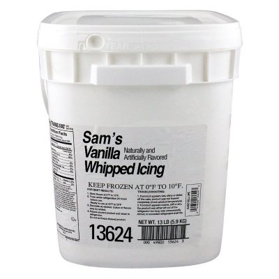 Sam's Vanilla Whipped Icing, Frozen Wholesale Case (13 lbs.) - Sam's Club