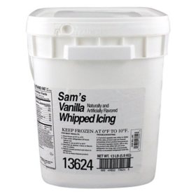 Sam's Vanilla Whipped Icing, Frozen Wholesale Case 13 lbs.