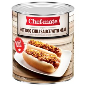 Chef-mate Hot Dog Chili Sauce With Beef 108 oz.
