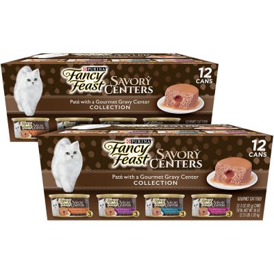 Fancy Feast Savory Centers Pate Wet Cat Food Variety Pack 3 oz