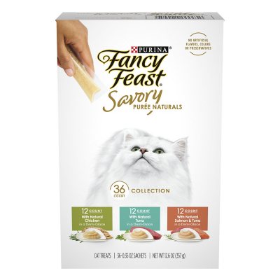 Purina Fancy Feast Savory Puree Pouches Variety Pack 0.35 oz