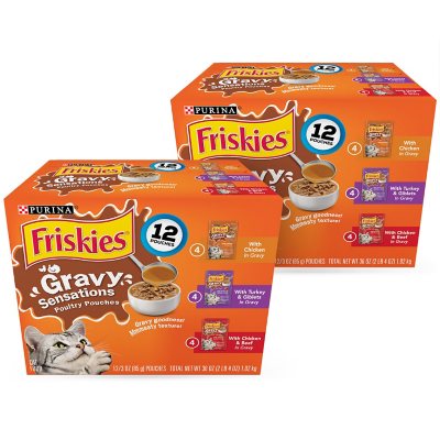 Friskies Gravy Sensations Poultry Pouches Variety Pack 24 ct. 2