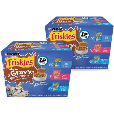 Friskies Gravy Sensations Seafood Pouches Variety Pack 24 ct. 2