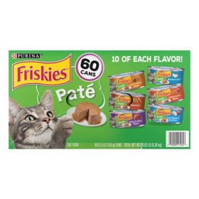 Purina Friskies Pate Wet Cat Food, Variety Pack 5.5 oz., 60 ct.