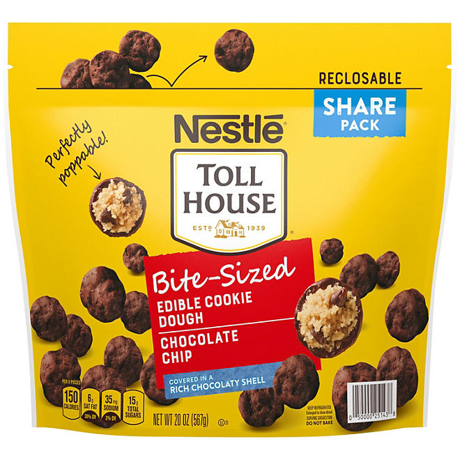 Nestle Toll House Bite-Sized Chocolate Chip Edible Cookie Dough (20 oz.)