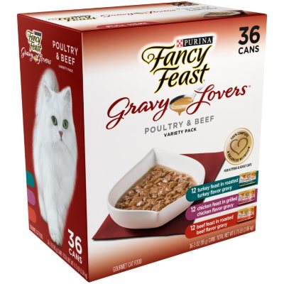 Fancy Feast Gravy Lovers Poultry Beef Cat Food Variety Pack