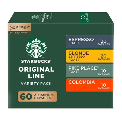 Starbucks by Nespresso Coffee Pods Variety Pack 60 ct. Sam s Club