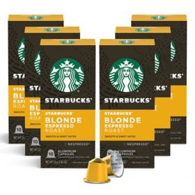Starbucks by Nespresso Espresso Coffee Pods, Blonde Roast 60 ct.
