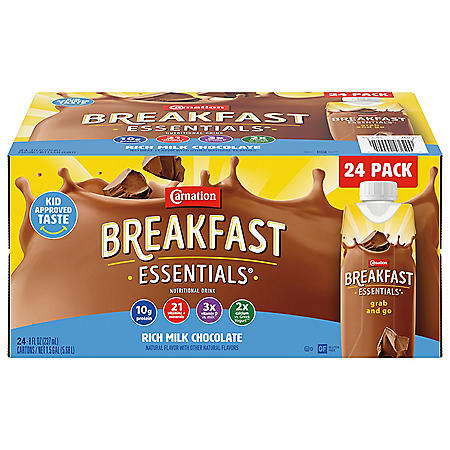 Carnation Breakfast Essentials Ready To Drink, Rich Milk Chocolate (8 oz., 24 pk.)