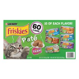 Purina Friskies Pate Wet Cat Food Variety Pack, 5.5 oz., 60 ct.