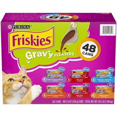 Purina Friskies Gravy Pleasers Variety Pack 5.5 oz. 48 ct