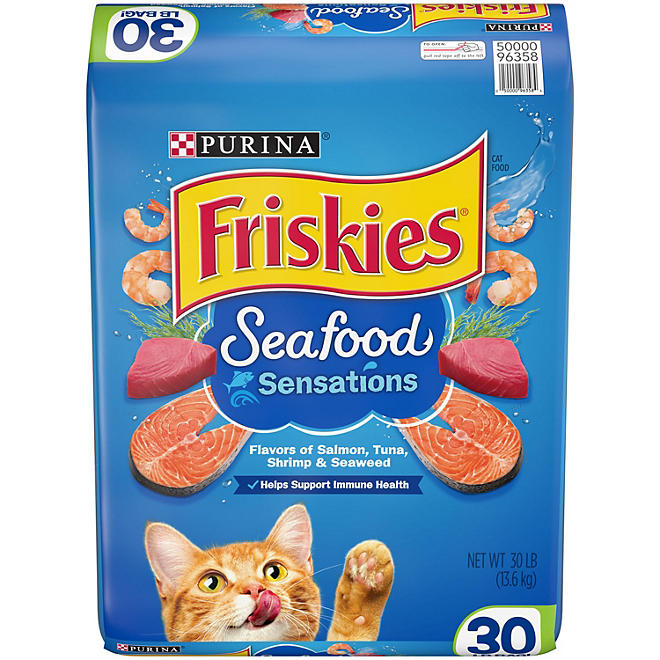 Purina Friskies Dry Cat Food, Seafood Sensations (30 lbs.)