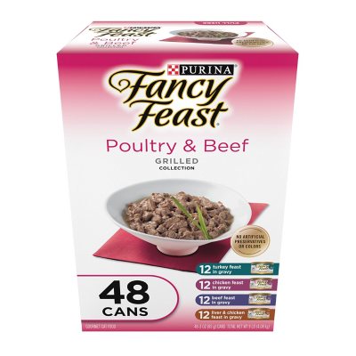 Fancy Feast Grilled Collection Poultry & Beef Variety Pack (3 oz, 48 ct.)