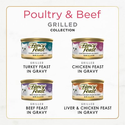 Fancy feast poultry and beef outlet grilled