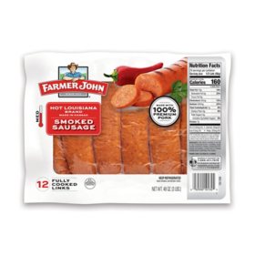Farmer John Medium Louisiana Hot Smoked Sausage Links, 12 ct.