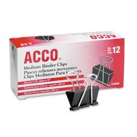 ACCO - Binder Clips, Medium - 12 Count