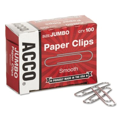 Paper Clips Jumbo Smooth Gold 50 Clips Box Hold Your Documents Together Easy Use 