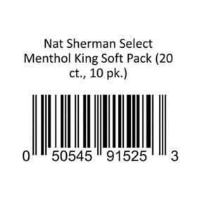 Nat Sherman Select Menthol King Soft Pack 20 ct., 10 pk.