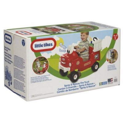 little tikes spray & rescue fire truck foot to floor ride on