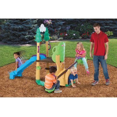 little tikes playset with 2 slides