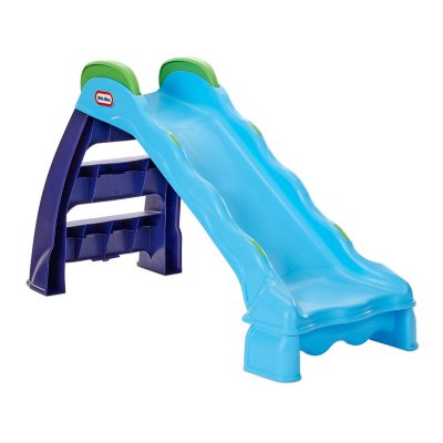 Little Tikes 2-in-1 Outdoor-Indoor Wet or Dry Slide Playground Slide with Folding For Easy Storage  Blue- For Kids Toddlers Boys Girls Ages 2 to 6 Year Old