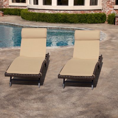 Toronto Outdoor Chaise Cushion Heather Beige 2 pk. Sam s Club