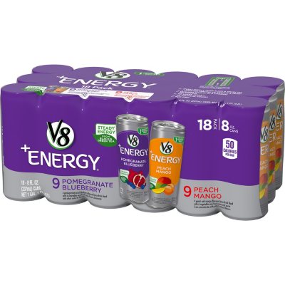 Gourmet Kitchn V8 +Energy Variety Pack | TWO ENERGY DRINK FLAVORS: V8  +Energy Pomegranate Blueberry and V8+Energy Peach Mango are refreshing and