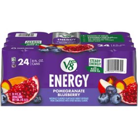 V8 +Energy, Healthy Energy Drink, Natural Energy from Tea, Pomegranate Blueberry (8 fl. oz., 24 pk.)