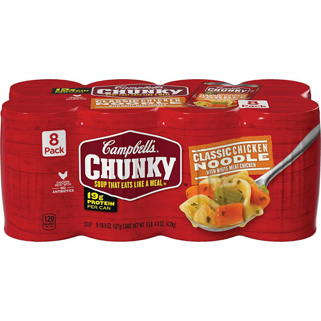Campbell's Chunky Classic Chicken Noodle Soup (18.6 oz., 8 pk.)
