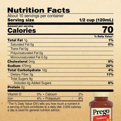 Prego Marinara Sauce, 23oz Jar - Giordano Garden Groceries