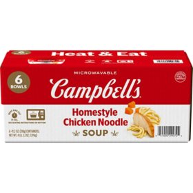 Campbell's Homestyle Chicken Noodle Bowl, 11.2 oz., 6 pk.