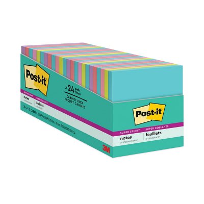3M Post-It Super Sticky Notes, 3x 3, Miami - 3 pack