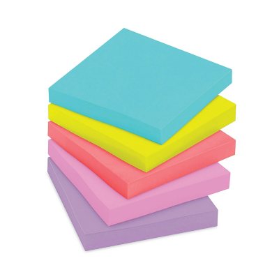 POST-IT® SUPER STICKY NOTES, ASSORED SIZE 3 X 3 / 4 X 6 MIAMI  COLLECTION, 15 PADS/PACK