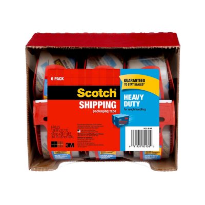 Scotch Pistol Grip Packaging Tape Dispenser, 3 Core, Metal, Red