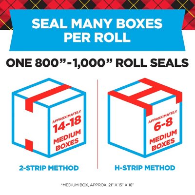 Scotch Heavy Duty Shipping Packaging Tape Dispensers, 1.88" x 27.7 yd, 6 Pack 3 out of 11