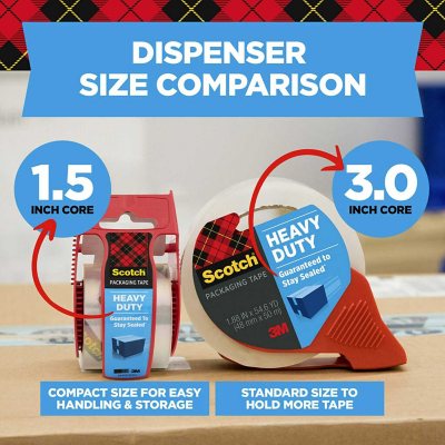 Scotch Heavy Duty Shipping Packaging Tape Dispensers, 1.88" x 27.7 yd, 6 Pack 4 out of 11