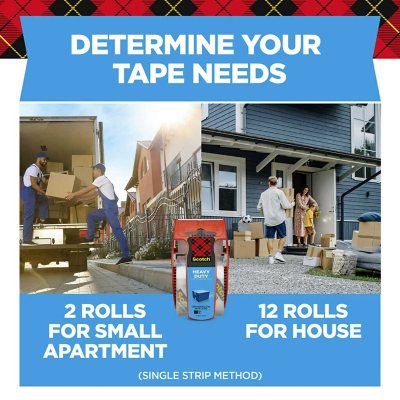 Scotch Heavy Duty Shipping Packaging Tape Dispensers, 1.88" x 27.7 yd, 6 Pack 5 out of 11