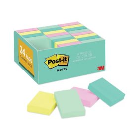 Post-it Notes in Marseille Colors, Value Pack, 1.5"x2" - 24/Pack