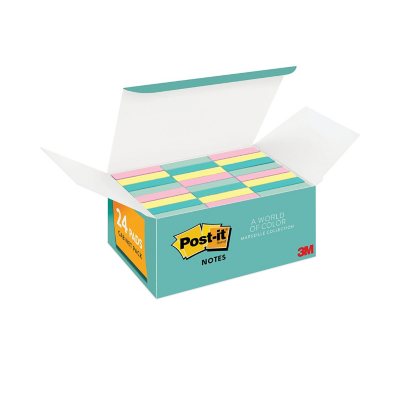 Post-it Notes Super Sticky Pads in Marrakesh Colors, 3 x 3, 70-Sheet,  24/Pack - Sam's Club