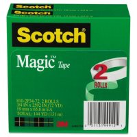 Scotch - Magic Tape, 3/4" x 2592", 3" Core -  2/Pack