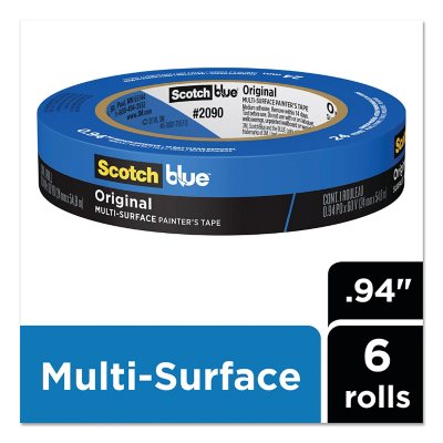 Painters Tape 6 pcs, Blue Painter's Tape 1.5-Inch (1.41-Inch x 60-Yard),  Edger Tape Adhesive,Blue Painters Tape 1 1/2 inches, Painting Tools for